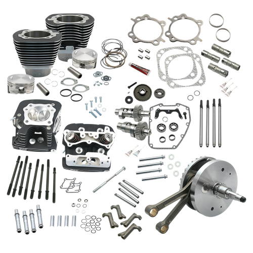 S&S Cycle - S&S Cycle 124in. Hot Set Up Kits with Heads - 900-0565