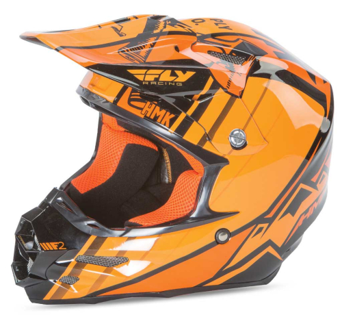 Fly Racing - Fly Racing F2 Carbon Pro Cross Helmet - 73-4926XS - Black/Orange - X-Small