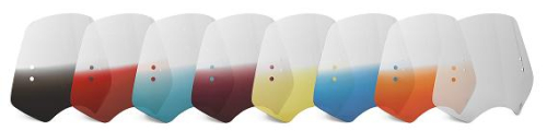 Memphis Shades - Memphis Shades Replacement Plastic for Classic Deuce Bar Mount Windshield (7in.Cutout) - Gradient Ruby - MEP2122