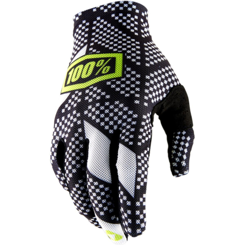 100% - 100% Celium Gloves - 10009-013-11 - Black/White - Medium