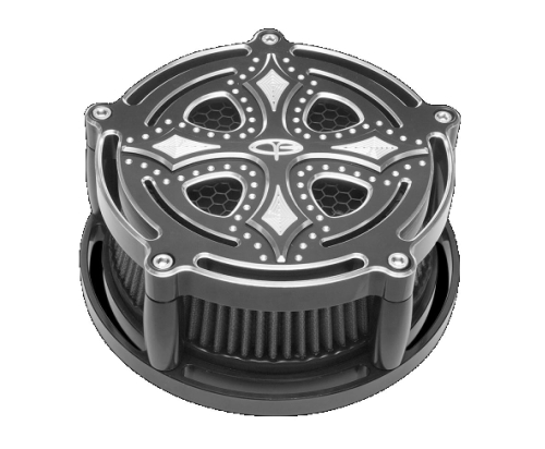 Precision Billet - Precision Billet Dark Side Billet Air Cleaner - Chrome - DRK-210-4H-CHR