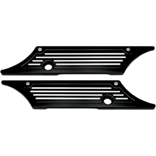 Pro-One Performance - Pro-One Performance Saddlebag Latch Covers - Black Anodized - Ball-Milled - PO104720B