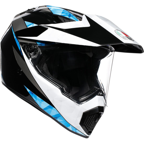 AGV - AGV AX-9 Graphics Helmet - 7631O2LY00506 - Black/White/Cyan Blue - MS
