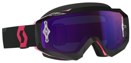 Scott USA - Scott USA Hustle MX Goggles - 246430-5403281 - Black/Fluo Pink/Purple Chrome Works Lens