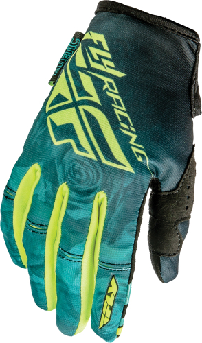 Fly Racing - Fly Racing Kinetic Womens Gloves (2016) - 369-61804 - Teal/Hi-Vis Yellow - 04