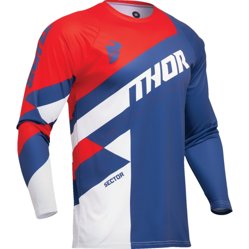 Thor - Thor Sector Checker Youth Jersey - 2912-2424 - Navy/Red - 2XS