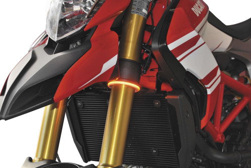 New Rage Cycles - New Rage Cycles Rage 360 LED Front Turn Signal - 43mm - Clear - RAGE-360-43