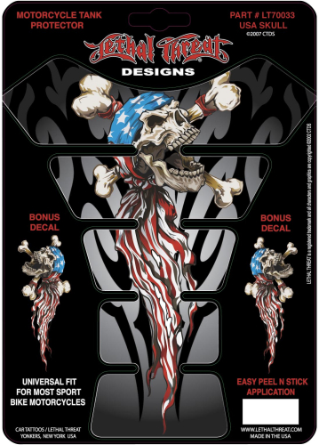 Lethal Threat - Lethal Threat Tank Protector - USA Skull - LT70033