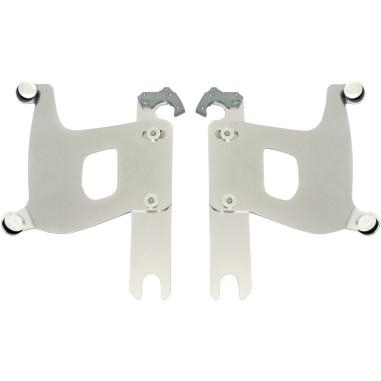 Memphis Shades - Memphis Shades Plates-Only Kit for Bullet Fairing to Fats/Slim, Sportshields, or Batwing - Polished - MEK1875