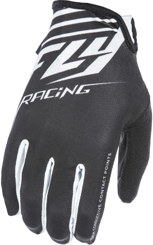 Fly Racing - Fly Racing Media Gloves (2018) - 350-07409 - Black/White - Medium