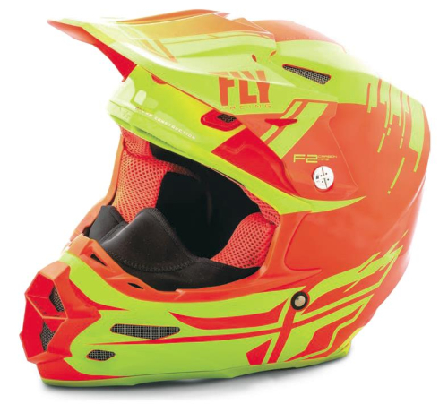 Fly Racing - Fly Racing F2 Carbon Cold Weather Forge Helmet - 73-4128-1-XS - Orange - X-Small