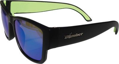 Bomber - Bomber Gomer Bomb Floating Sunglasses - GM101-GM-GF - Matte Black/Green Mirror Lens