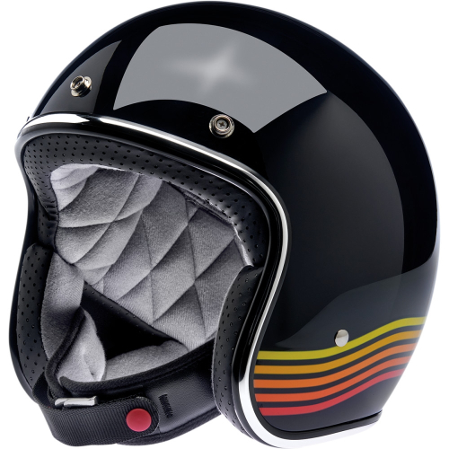 Biltwell Inc. - Biltwell Inc. Bonanza Helmet - 1001-536-201 - Gloss Black Spectrum - X-Small