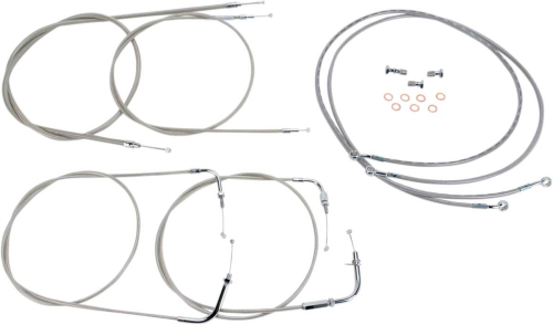Baron Custom Accessories - Baron Custom Accessories Stainless Cable and Line Kit (+16in.) - BA-8048KT-16