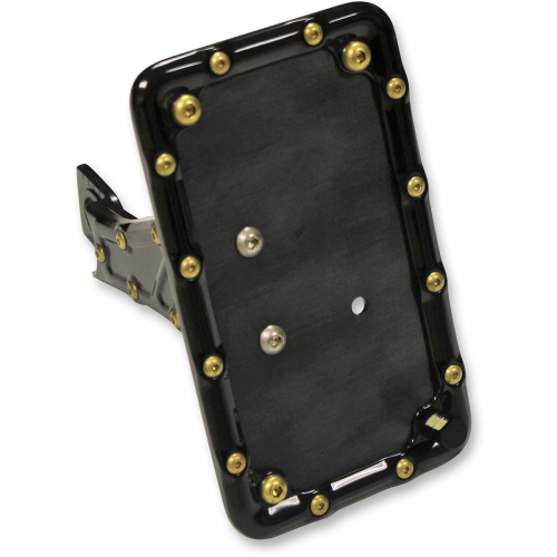 Carl Brouhard Designs - Carl Brouhard Designs Bomber Series Side Mount License Plate - Black Anodized - LP-BSIS-B