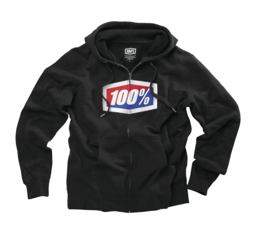 100% - 100% Official Zip Hoody - 20032-00014 - Black - 2XL
