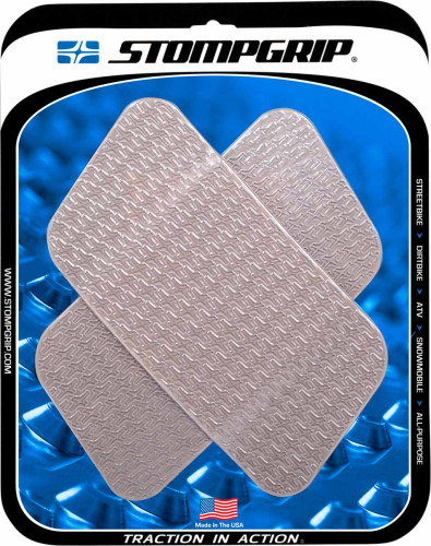 Stompgrip - Stompgrip Icon Profile Quadrilateral Tank Grips - Clear - 50-14-0005C