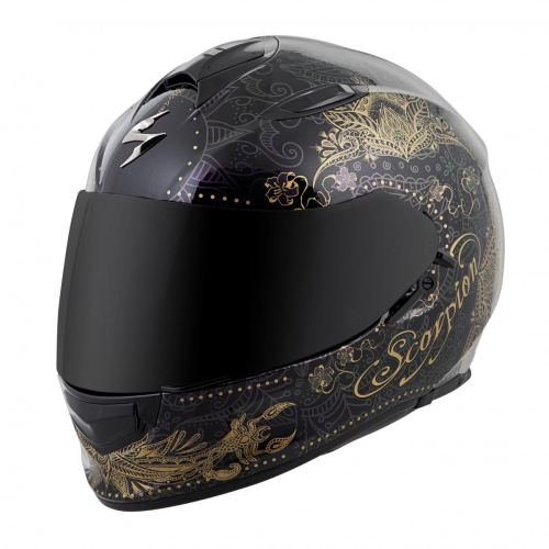 Scorpion - Scorpion EXO-T510 Azalea Helmet - T51-1317 - Black/Gold - 2XL