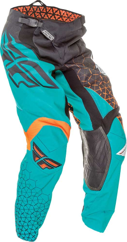 Fly Racing - Fly Racing Kinetic Trifecta Youth Pants - 369-43818 - Black/Teal/Orange - 18
