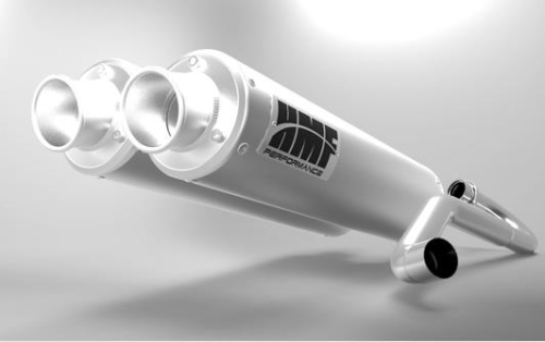 HMF Engineering - HMF Engineering Performance Series Dual Full System Exhaust - Side Mount - Brushed - Turn Down Brushed - 035506606071