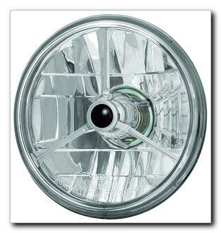 Adjure - Adjure 5 3/4in. Diamond-Cut Trillient Headlight with Black Dot and Rocket Bulb Cover - T50304