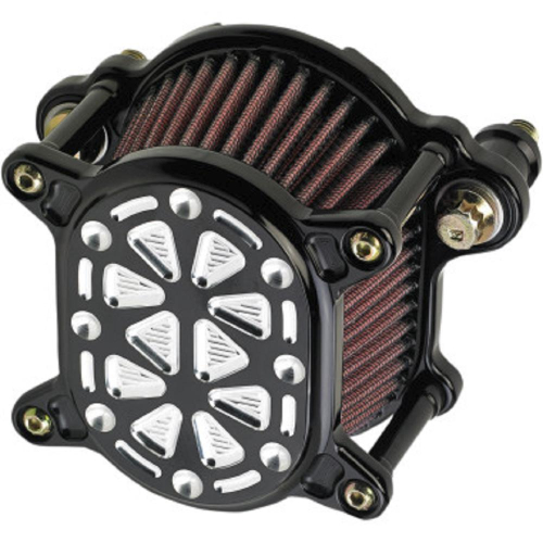 Joker Machine - Joker Machine Omega Air Cleaner Assembly - Tech - Black Anodized/Silver Accents - 102442
