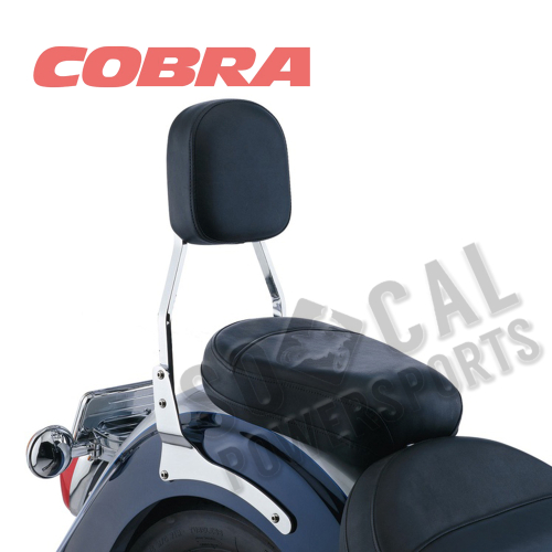 Cobra - Cobra Standard Square Sissy Bar - Chrome - 02-5420