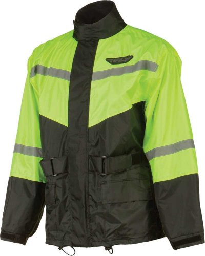 Fly Racing - Fly Racing 2-PC Rainsuit - #6016 478-8015~4 - Black Hi-Viz - Large