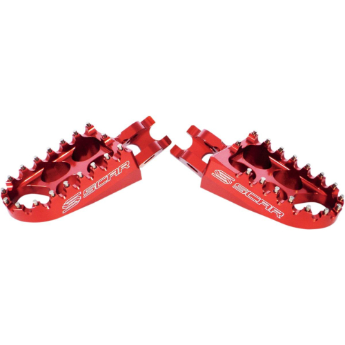 Scar Racing - Scar Racing Standard Footpegs - Red - S3215R