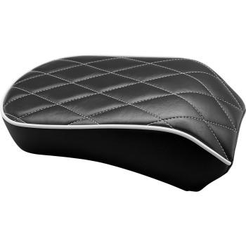 Le Pera - Le Pera Bare Bones Pillion Pad - White Diamond Stitch - LYX-007PDMWTP