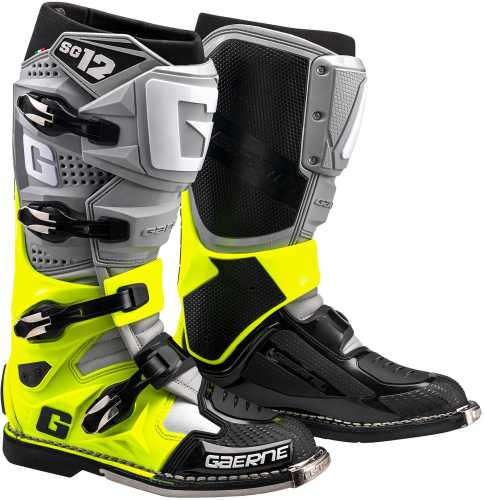 Gaerne - Gaerne SG-12 Boots - 2174-079-08 - Grey/Yellow Fluo/Black - 8