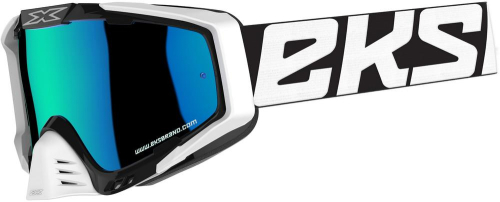 EKS Brand - EKS Brand S Outrigger Goggles - 067-50185 - Black/White/Blue/Blue Mirror Lens