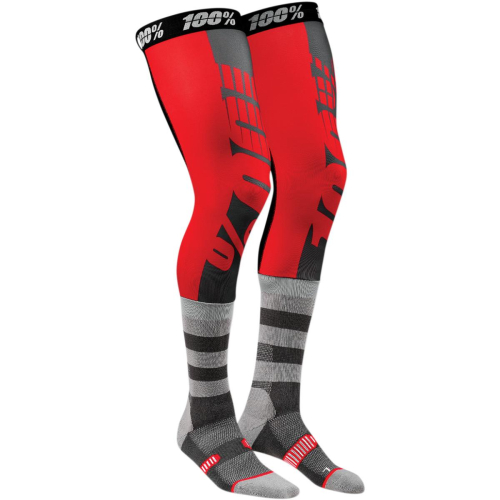 100% - 100% Knee Brace Moto Socks - 24014-003-18 - Red - Lg-XL