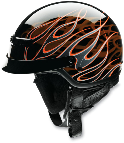 Z1R - Z1R Nomad Hellfire Helmet - XF0103-0680 - Black/Orange - 2XS