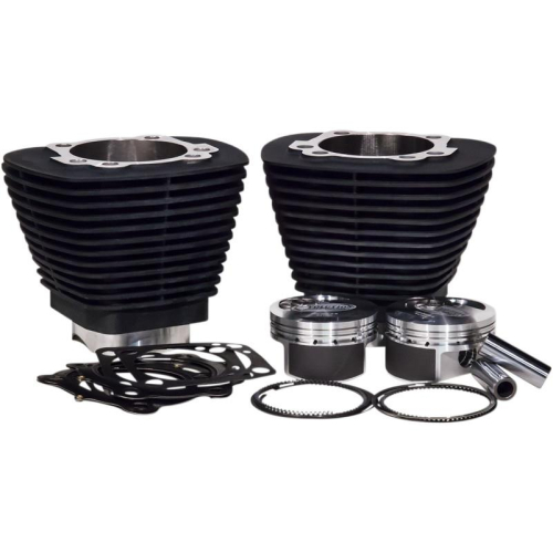 Revolution Performance - Revolution Performance Bolt-On Big Bore Kit (98in. Flat Top) - Bore 3.563in. - 9.5:1 Compression - Black/Highlighted Fins - 201-219W