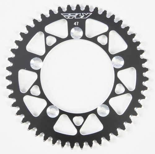 Fly Racing - Fly Racing Aluminum Rear Sprocket - Black - 47T - 313-47 BLK