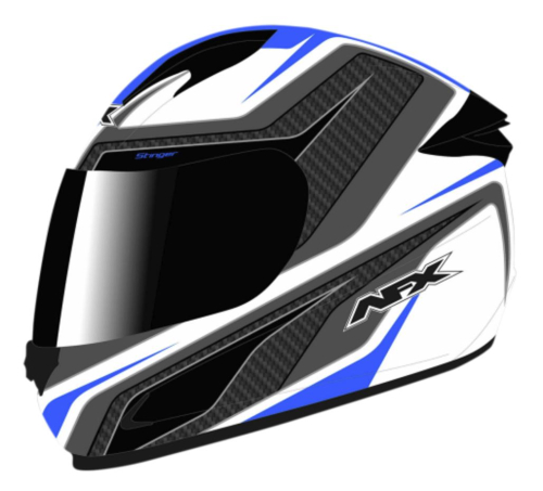 AFX - AFX FX-24 Stinger Helmet - 01018685 - Bright Blue Stinger - Small