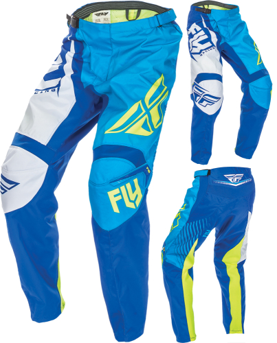 Fly Racing - Fly Racing F-16 Youth Pants (2017) - 370-93126 - Blue/Hi-Vis - 26