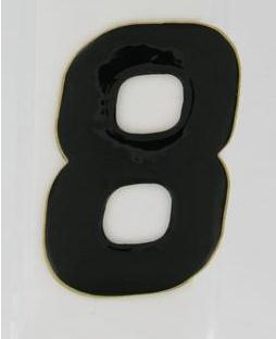 N-Style - N-Style SX Pros Jr. Stick-On Number - 4in. - No.8 - Black - NSX4-8B