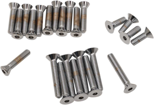 Drag Specialties - Drag Specialties Socket-Head Cam, Primary, Inspection, and Derby Cover Set - Knurled - Chrome - MK155