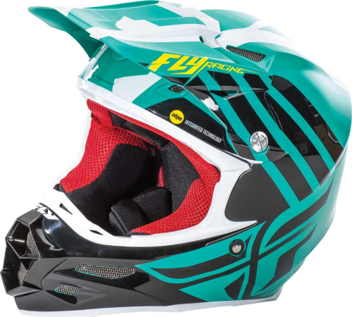 Fly Racing - Fly Racing F2 Carbon MIPS Zoom Helmet - 73-4208S - Teal/Black/White - Small