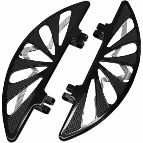 Carl Brouhard Designs - Carl Brouhard Designs Spiro Series Driver Floorboards - Black - FBSSB