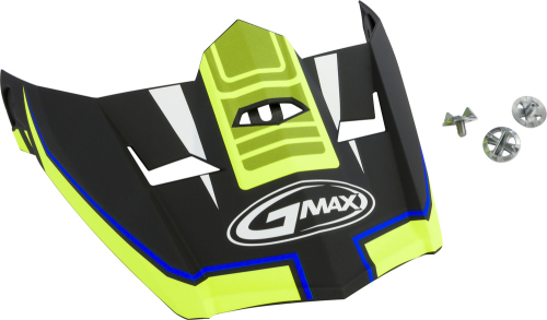 G-Max - G-Max Visor for MX46 Uncle Helmet - XS-Sm - Matte Orange/Hi-Vis Yellow/Blue - G046835