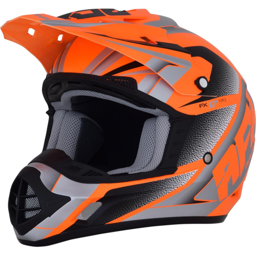 AFX - AFX FX-17 Force Helmet  - 0110-5225 - Orange/Silver - X-Small