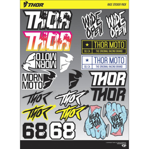 Thor - Thor Race Sticker Pack - 9.5in. x 13in. - XF-2-4320-2026