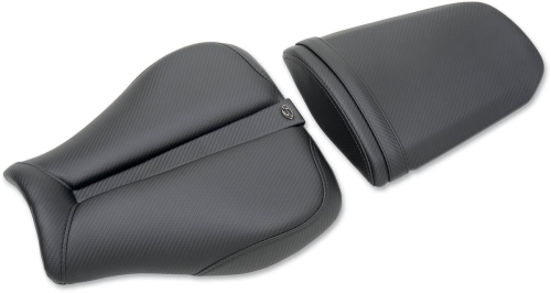 Saddlemen - Saddlemen Gel-Channel Track - CF One-Piece Solo Seat with Rear Cover - 0810-BM05