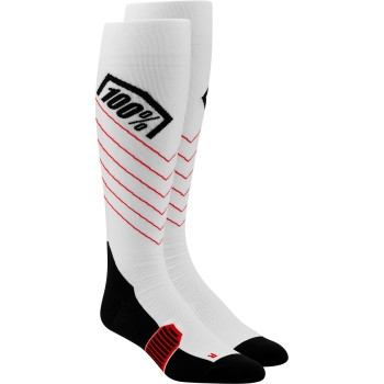 100% - 100% Hi Side Riding Socks - 20054-00005 - White - SM-MD