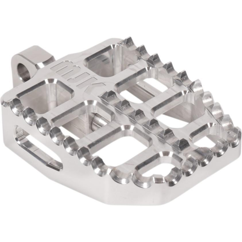 MJK Performance - MJK Performance Billet Footpegs - 3in. L x 4in. W - Machine Finish - P-4376
