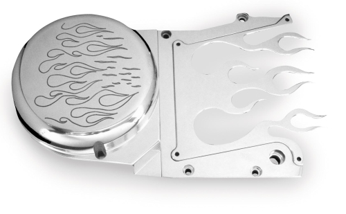 ModQuad - ModQuad Stator Cover and Chain Guard - Flames Front/Flames Guard - ST1-FF