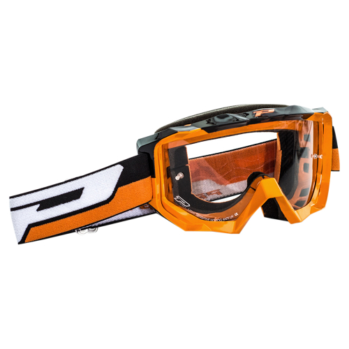 Pro Grip - Pro Grip 3200 MX Enduro Goggles - PZ3200AR - Orange / Clear Light Sensitive Lens - OSFA